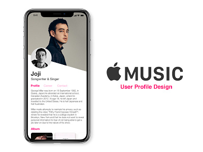 Apple Music Profile Redesign app dailyuichallenge design ui