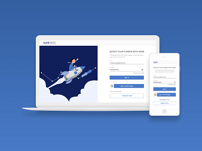 Onboarding UX Case Study - NISM Website design form india login page nism onboarding ui sign in sign up ui user experience user interface ux website