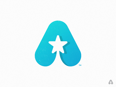 All Positive Energy - Logomark Design a letter a day blue gradient brand brand identity brand identity designer branding design identity designer illustration lettermark logomark logotype designer monogram design negative space negative space logo shooting star smart mark trademark typogaphy typography