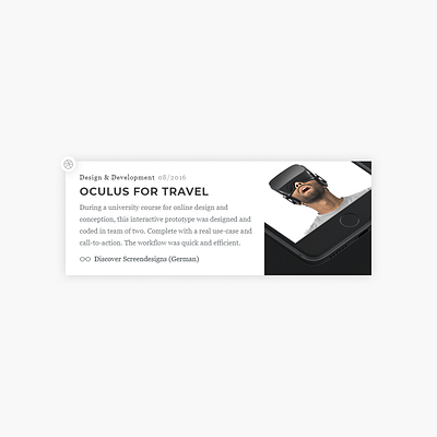 Project Card - UI Jewels card card design minimal portfolio project screendesign ui webdesign
