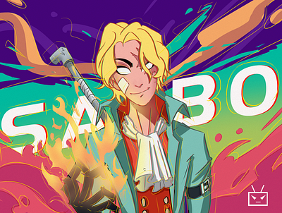 one piece_SABO animation design illustration ui ux