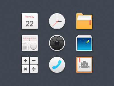 Some icons calendar camera clock design files fm icon icons ui ux