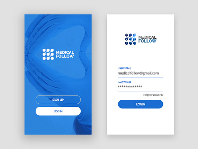 medical follow app mobile app design ui design ux desgin