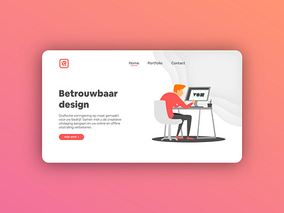 Webdesign Portfolio Landing Page branding colorful design illustrator landing page landingpage logo minimal modern portfolio ui ux vector webdesign