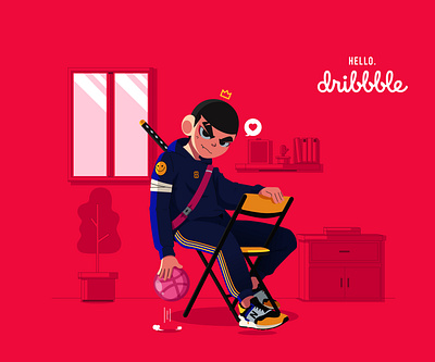 Hello! Dribbble. character characterdesign dribbble invite flat design flat illustration illustration illustration art illustrator vector vector art vector illustration