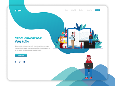 Landing Page app branding design graphic design graphicsdesigns illustrator minimal ui web