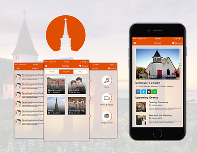 Digital Church android app app development donations event management graphic design icon illustration ios app logo ux