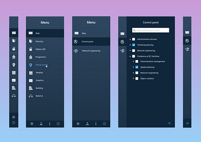 Side navigation menu for ongoing project (UI/UX) icons iconset ongoing side side navigation sidebar sidebar menu ui ux web