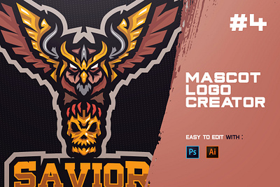 E - Sports Logo Creator #4 art badge baseball basketball brand branding esports football game gaming illustration illustrations logo mascot pirate savior soccer sport sports