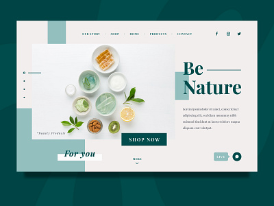 Natural Beauty Products Website Design Concept ecommerce ecommercewebsite natural product website naturalbeautyproductwebsite nature webdesign website builder website design website template websitedesign webui