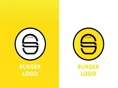 logo burger design flat icon logo vector