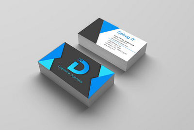 Debug IT branding business card graphic design logo vector