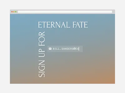 Sign Up for Eternal Life desktop eternal flat gradient minimalism redko signup typography ui vector web