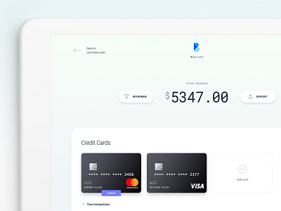 Wallet concept (SaaS app) b2b clean creditcard currency dashboard finance finance app minimal saas software wallet web app