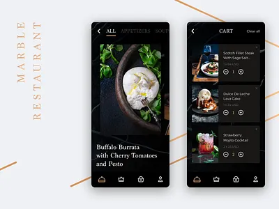 Restaurant Mobile UI design mobile app mobile design restaraunt restaurant app ui ui design