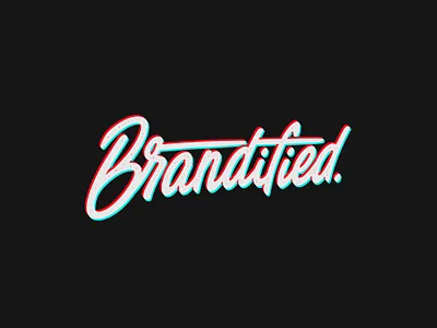 Brandified Logo Idea 3d brand branding calligraphy calligraphy logo cursice cursive cursive font emblem flat graphic design logo logotype mark script stereo typography vector vintage web agency