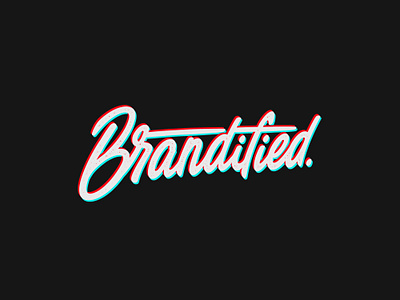 Brandified Logo Idea 3d brand branding calligraphy calligraphy logo cursice cursive cursive font emblem flat graphic design logo logotype mark script stereo typography vector vintage web agency