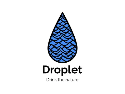 Droplet branding design icon identity logo minimal vector