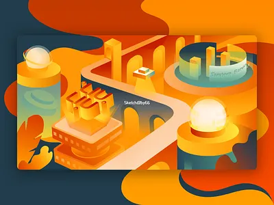 Hello Dribbble（One of the colors） app banner banner design illustration logo ui web