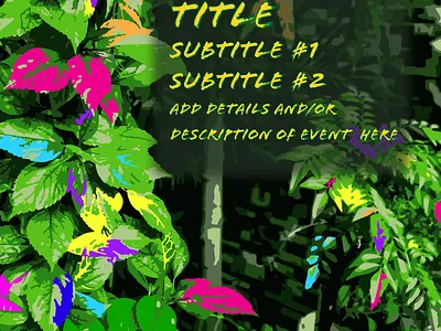 Colorful Foliage Template art branding bright cheery color colorful design different illustration nature plants