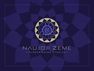 Magical Lotus Spiral Logo a new earth design logo logo design logo designer lotus magic magical mindfulness psychedelic spiral spiritual stars surreal trippy