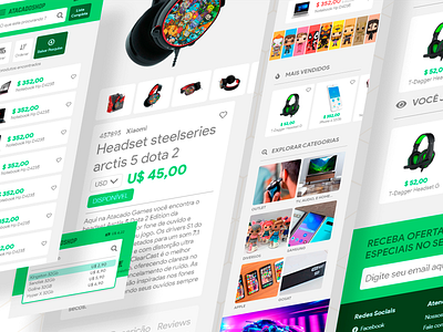 Atacado Shop - Website 2 e commerce gray green ui ui design ux website