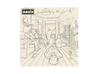 Definitely Maybe turns 25! 90s britpop cover definitely maybe disc draw gallagher illustration ipad pro music oasis procreate vinyl