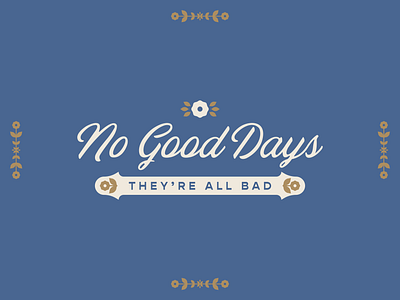 All Bad badge brand branding floral identity logo