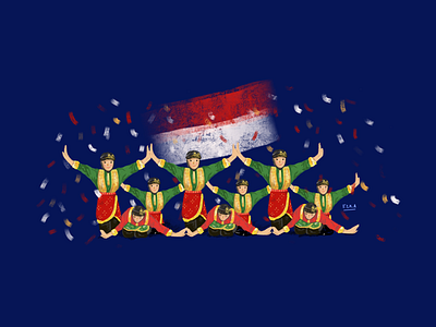 Saman Dance culture digitalart digitaldrawing illlustration