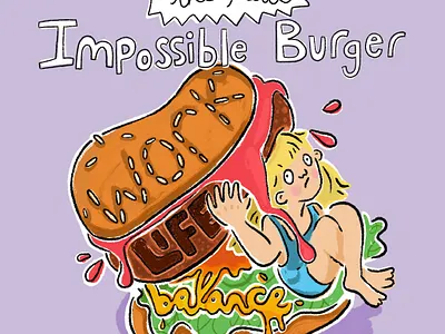 The Real Impossible Burger animals comics digital illustration humor illustration photoshop snapchat the dodo