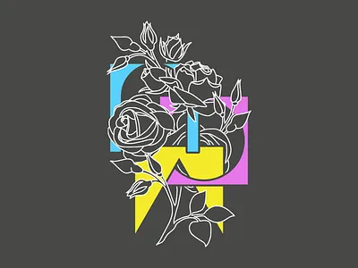 Dayseeker abstract apparel apparel design band band merch clothing dayseeker design illustration merch monoline rose roses symbols vector