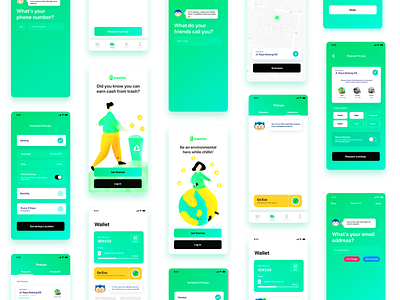 Trashtic UI Design app branding design graphic design illustration shots trending ui uiux vector