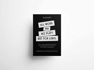 Seaport Lawn Games black and white boston custom type design event fall graphic design lawn games outdoor outdoor games poster posters print print design summer type typography