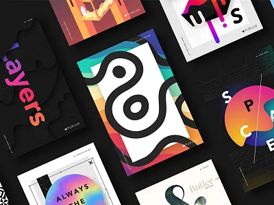 2K17 New Agency color design gradient graphic design poster typography