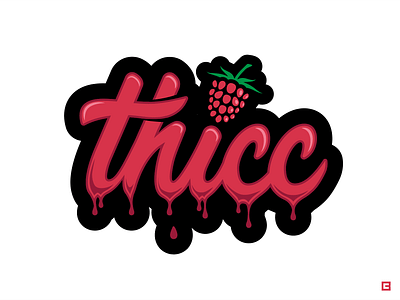 THICC beer caligraphy handlettering ipa melting milkshake raspberry typedesign typography