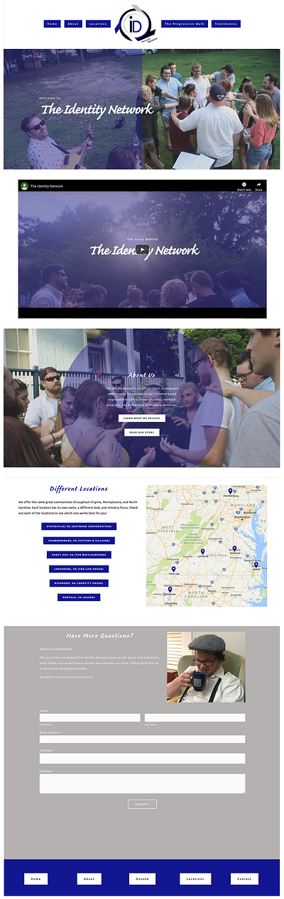 The Identity Network (Full Website Design) branding content strategy design development nonprofit research social media user journey web