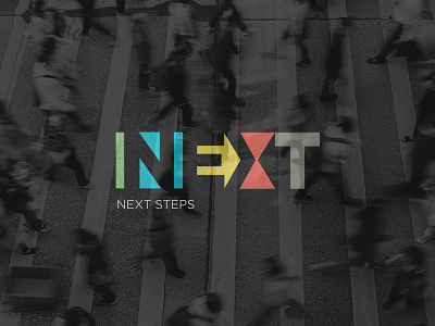 Next Steps church class gospel logo nextsteps seminar symbols typography