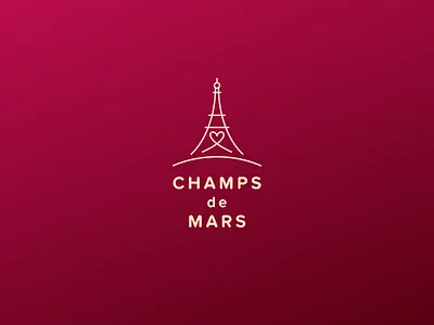 Champs de Mars art concept design french icon logo minimalistic paris vector