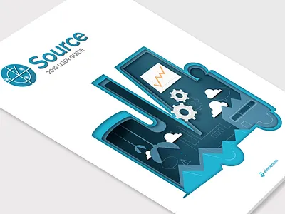 Papercraft Cover Design branding depth design illustration papercraft supply chain typography vector