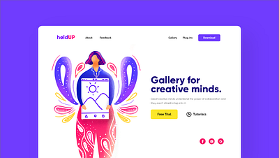 heldUP Gallery UI branding design graphic design illustration illustrator shots ui uiux web design website