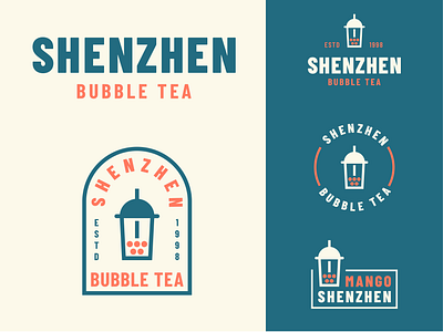 Shenzhen Bubble Tea brand branding bubble bubble tea design identity identity branding identity design identity designer logo logo design logocore logotype retro badge thirtylogos thirtylogoschallenge typography vintage vintage badge vintage logo