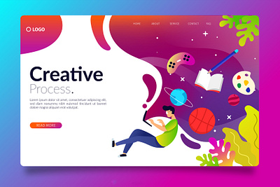 Landing Page Creative app branding design digital icon illustration illustrator mountain web