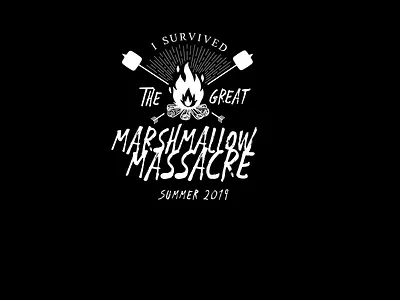The Great Marshmallow Massacre of 2019 camping fun logo logodesign summer t shirt