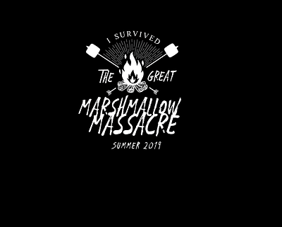 The Great Marshmallow Massacre of 2019 camping fun logo logodesign summer t shirt