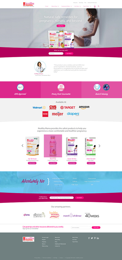 Healthy Mama Brand design ui web