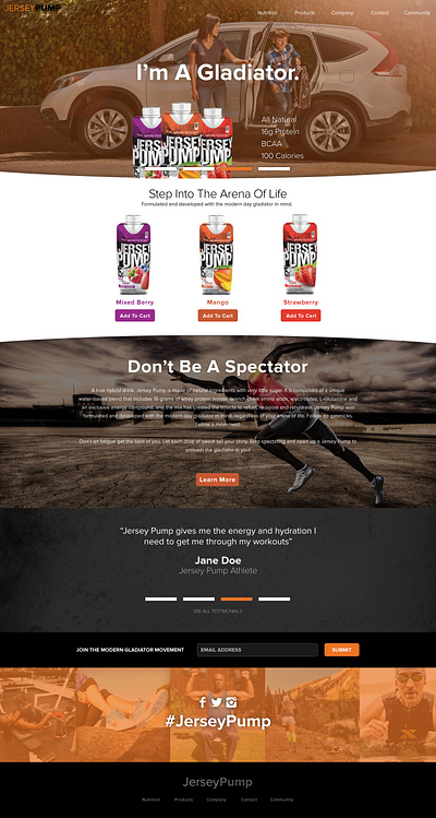 Jersey Pump branding design web