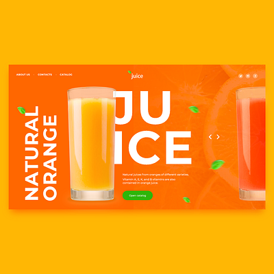 index v7 appdesign colour creativity daily dailyui e commerce homepage interface juice landing orange uiux web webdesign