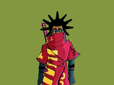 Echo The Samurai kidando samurai vector