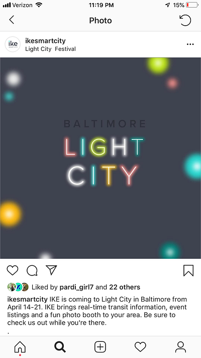 Baltimore Light City Social Media Graphic event graphic glow graphic design light city lights neon social media