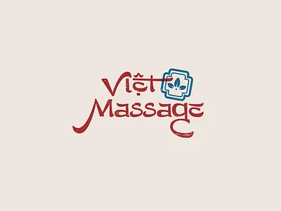 Viet Massage Logo aesthetic chinese logo mark massage old retro type typedesign vintage